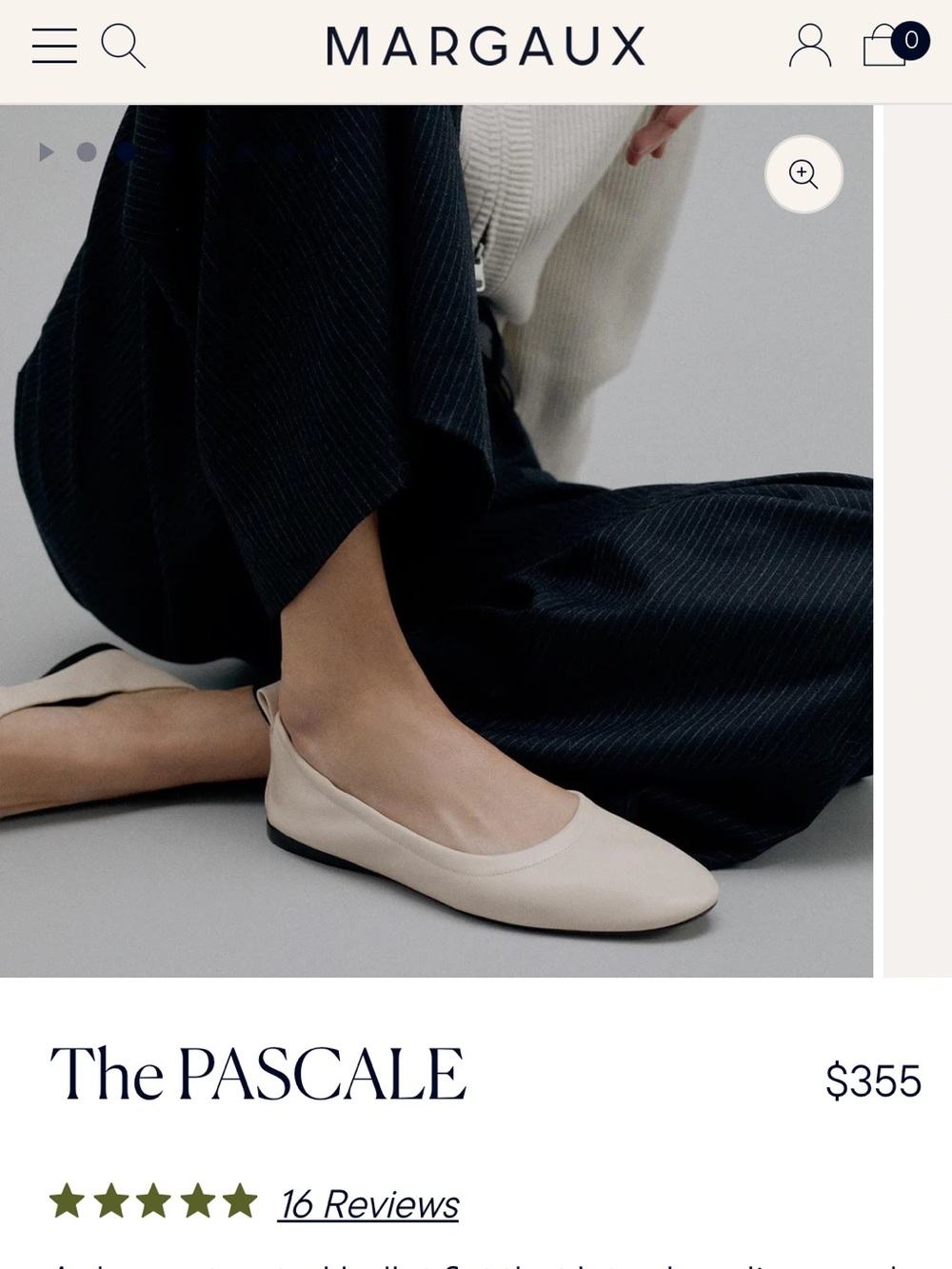 Brand new - Margaux Soft Blush Leather Ballet Flats
